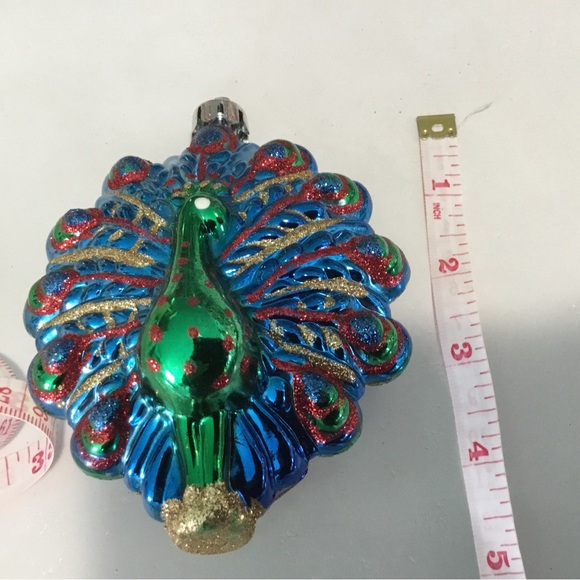 Vintage, PEACOCK Christmas ornaments - Picture 1 of 5